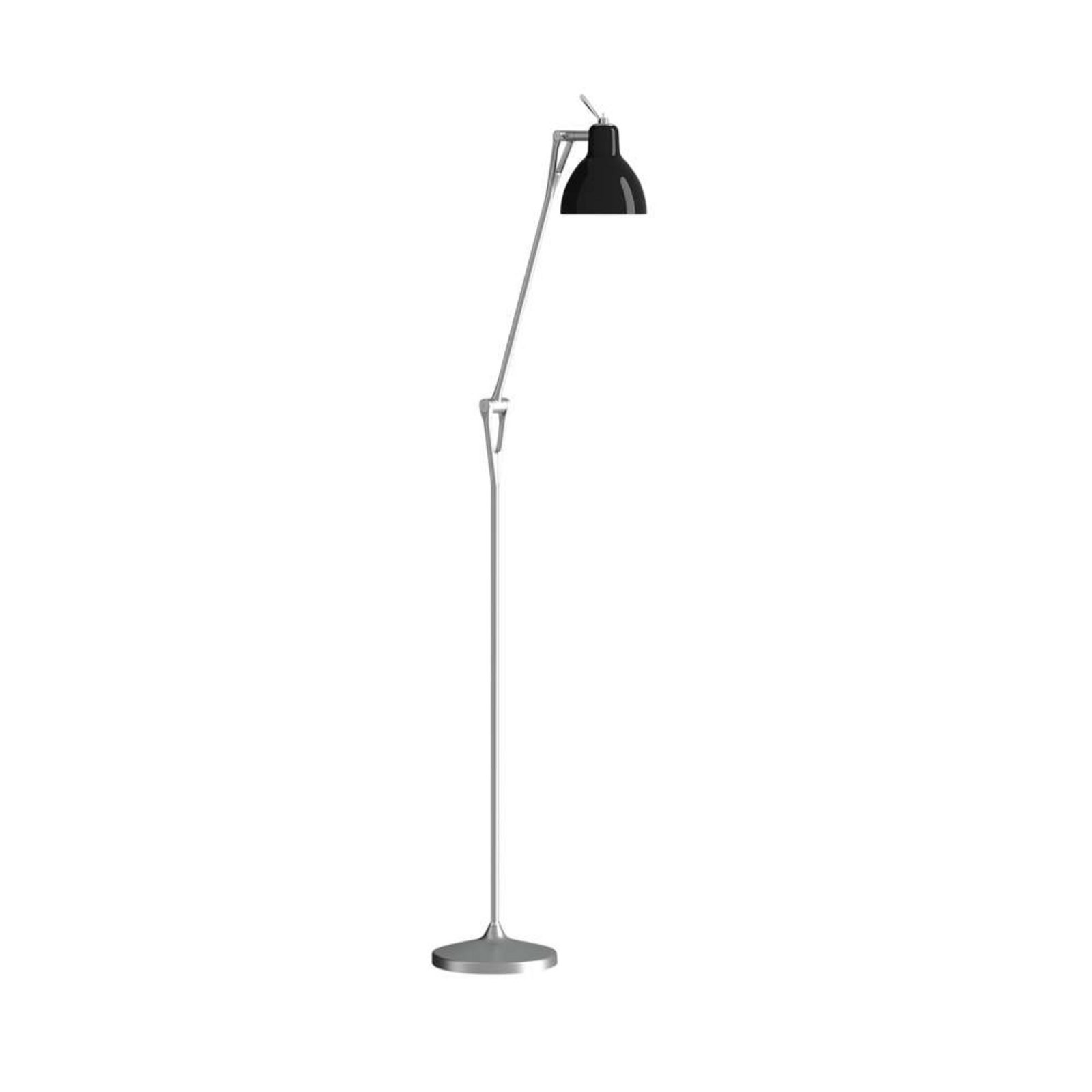 Luxy F1 Floor Lamp Aluminium with Black - Rotaliana