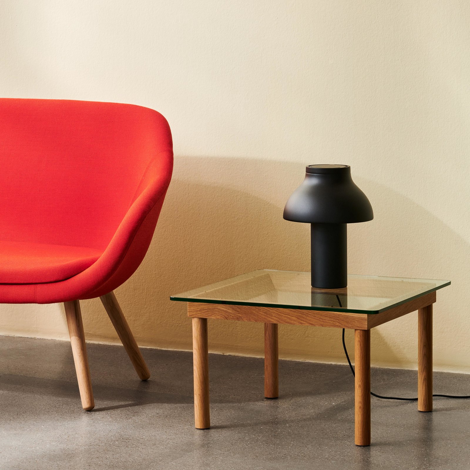 PC Lámpara de Sobremesa S Negro Suave /Aluminio - HAY