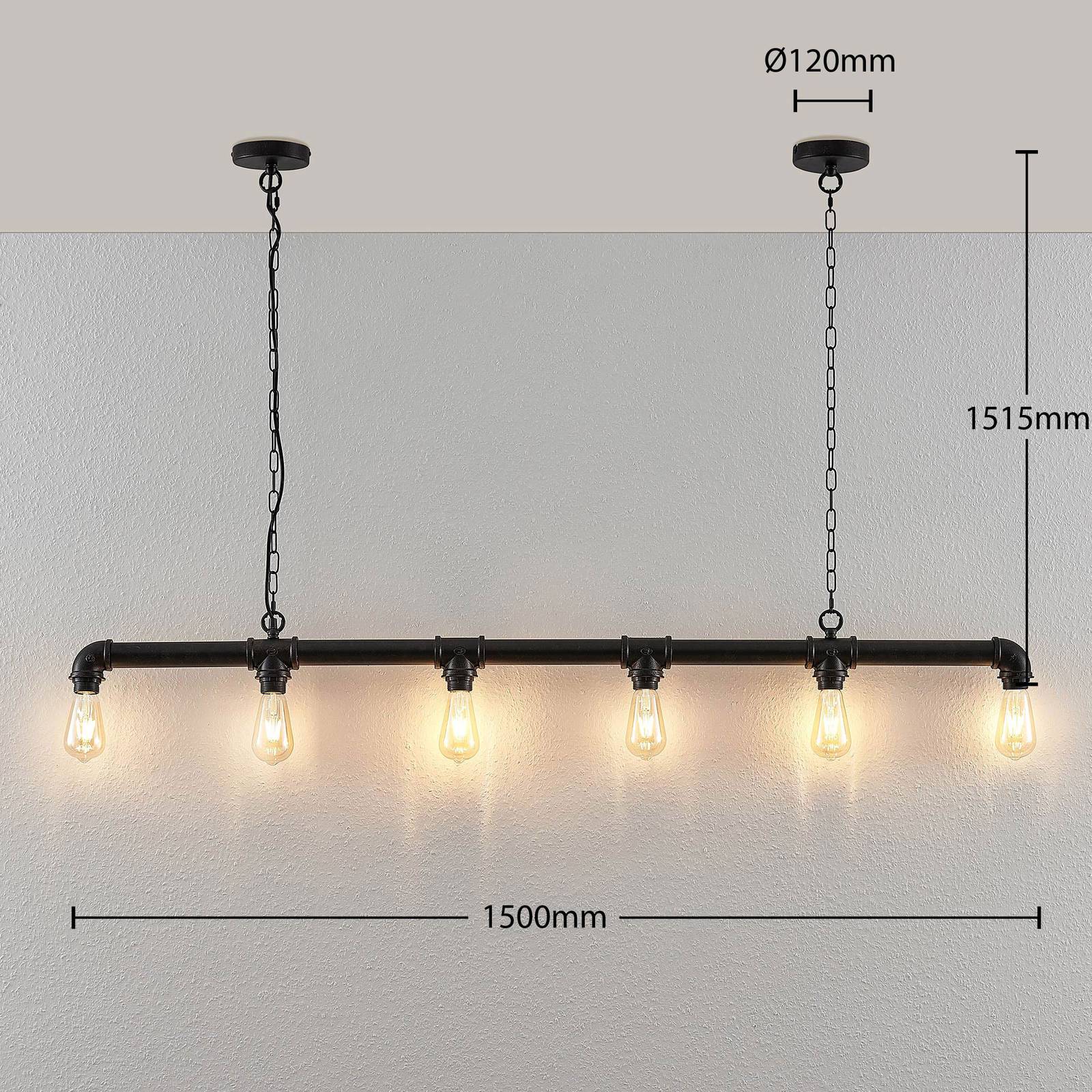 Lampa wisząca belka Josip w stylu industrialnym