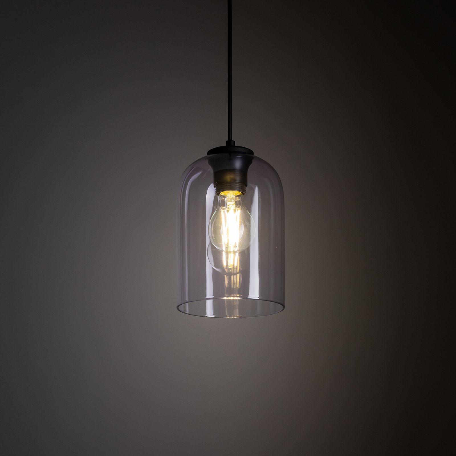 Lampa wisząca Molly, fioletowa, Ø 14 cm, metal/szkło