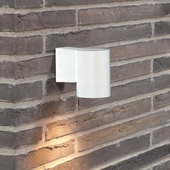 Aplique de exterior Tin Maxi, metal blanco