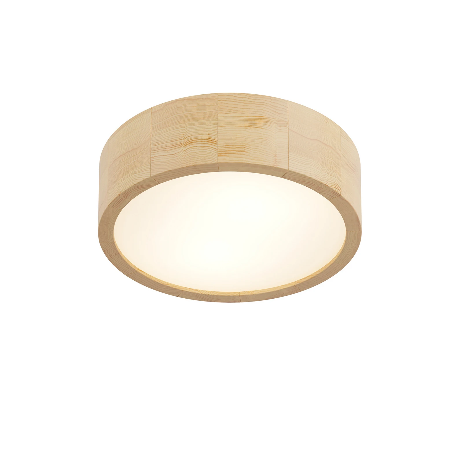 Cleo plafón, Ø 27,5cm, 2 luces, madera de pino, E27