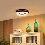 Lindby Aaesha LED-Deckenlampe weiß/schwarz Ø40,5cm