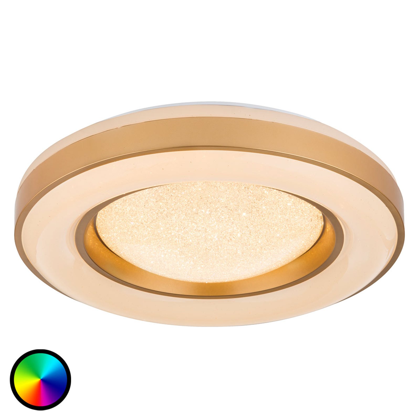 Globo Dimmable Colla LED ceiling light, colour control, for Living / Dining Room, metal, acrylic, energy efficiency: A, H: 11 cm