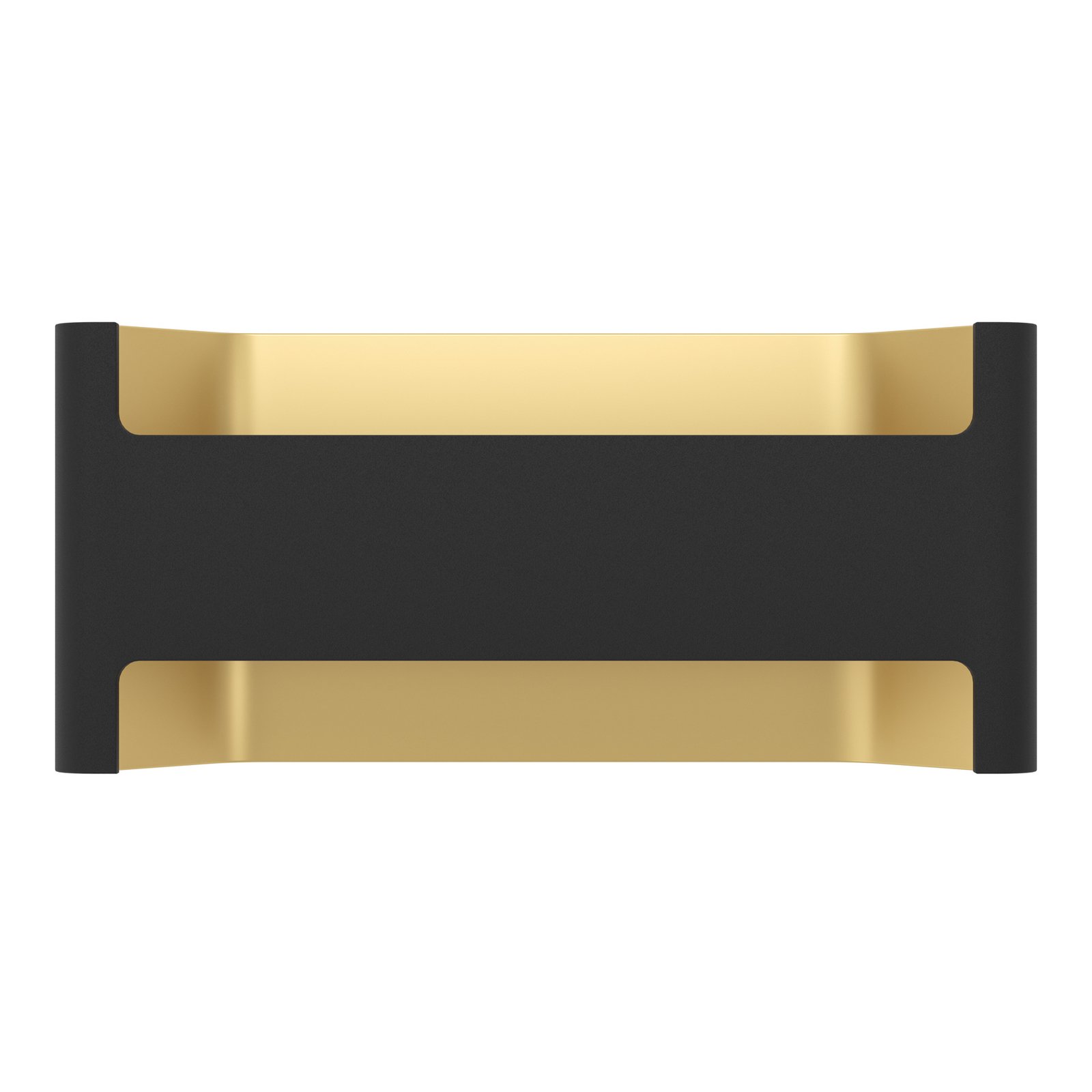 LED-vägglampa Feloniche i svart/guld