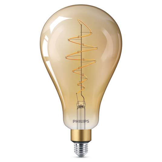 "Philips" E27 milžiniška 7W auksinė LED lempa, kurią galima reguliuoti
