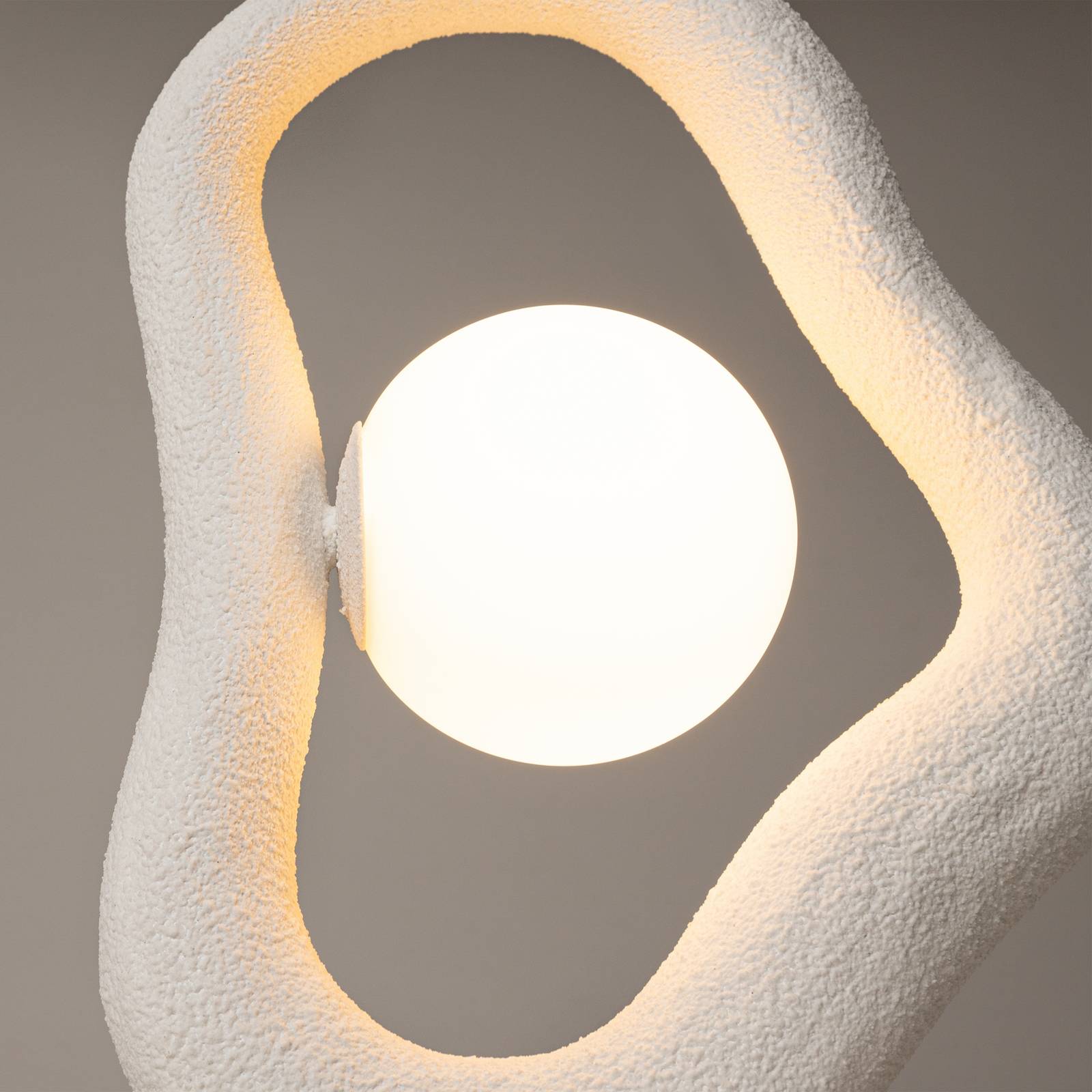 Maytoni Szklana lampa wisząca Opus, biała,