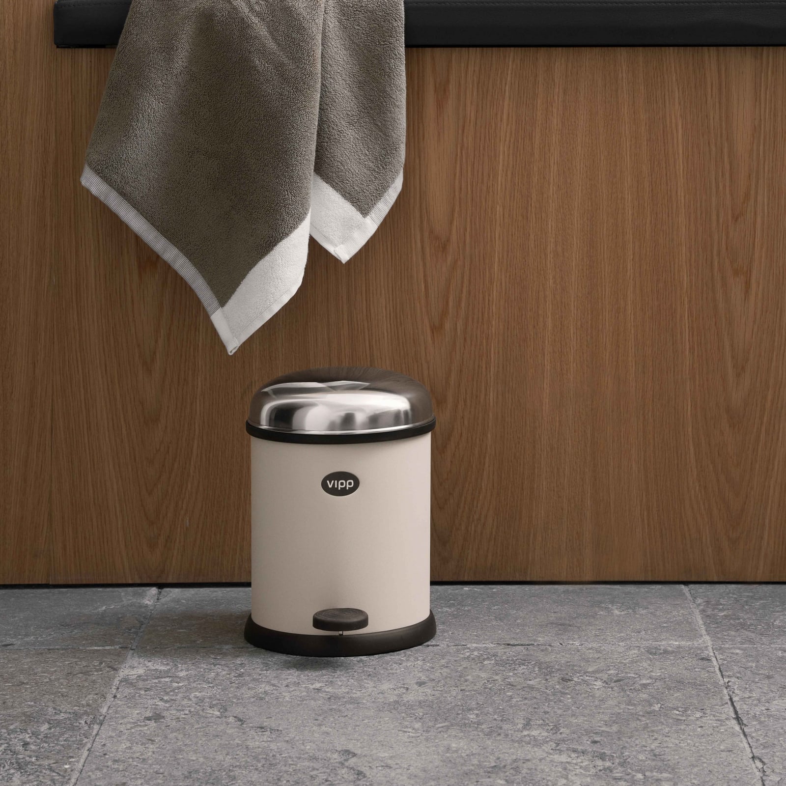 Kanta za smeće Vipp12, bež, 3 l, čelik - Vipp