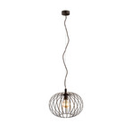 Valor pendant light, dark brown, steel, Ø 40 cm