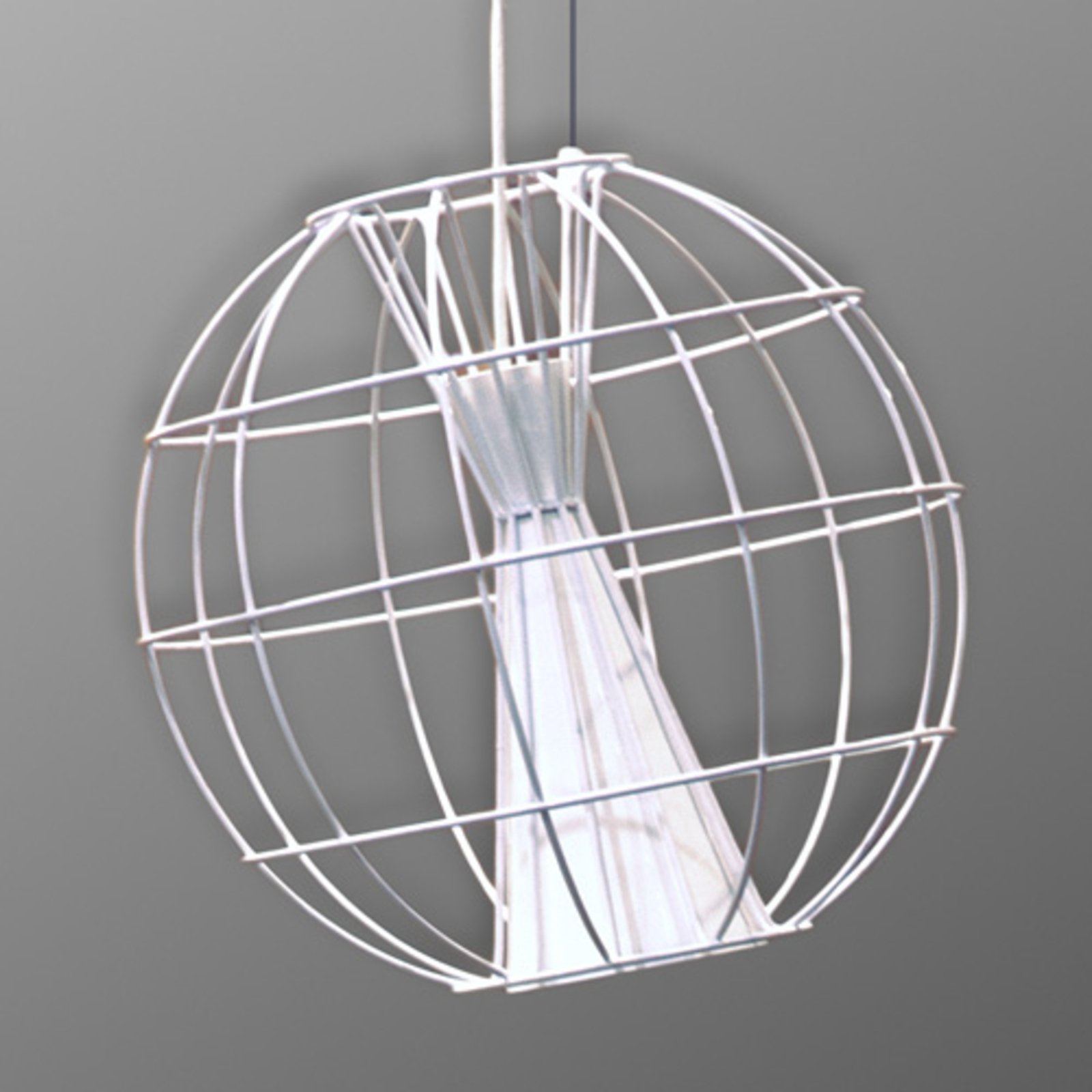 Innermost Latitude - LED-hengelampe, hvit - design pendellampe - takpendel Stue / spisestue - pulverlakkert aluminium, st?l