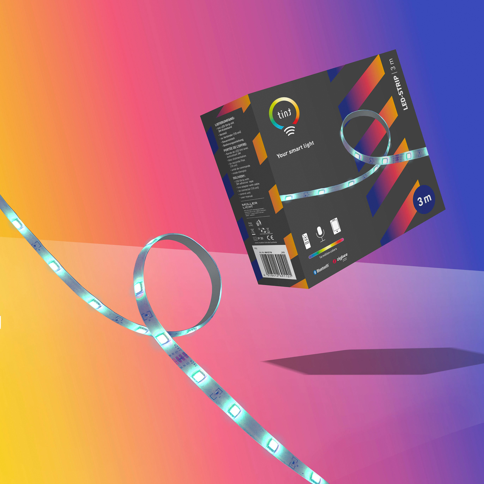 Müller Licht tint LED-Strip Color, ZigBee, Bluetooth 3 metry