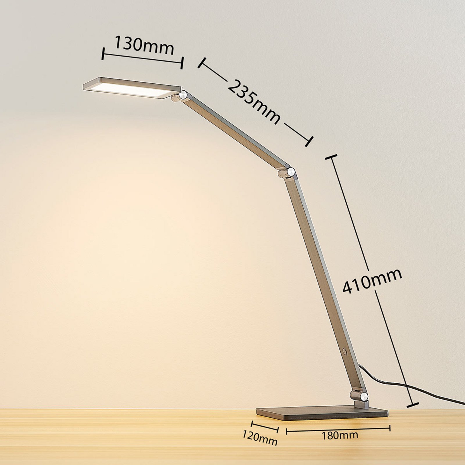 Mion LED Table Lamp Dim. Blue Grey - Lucande