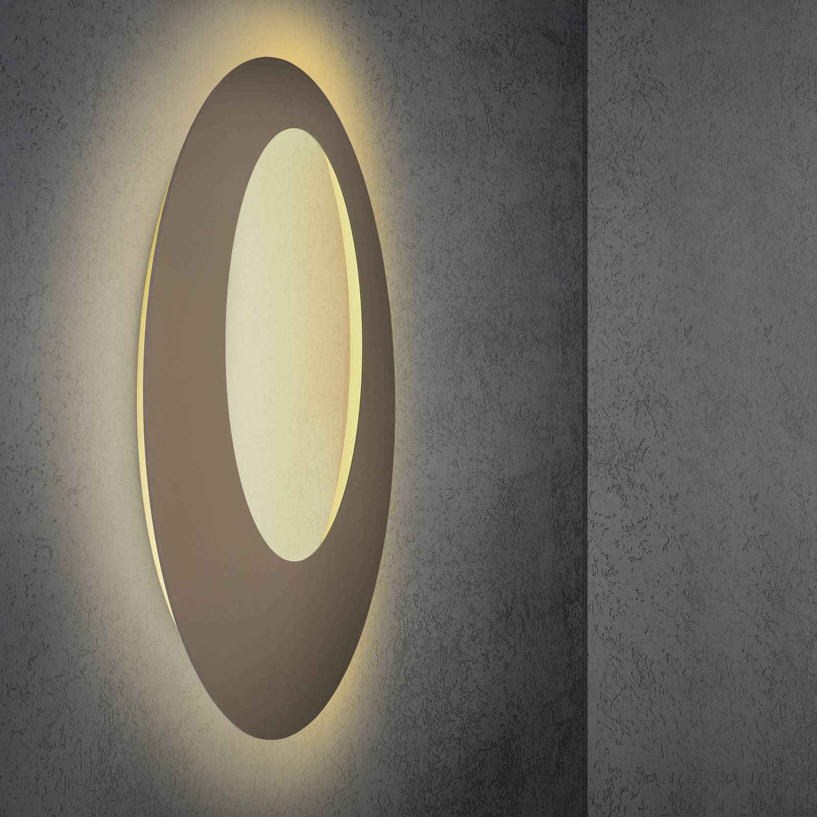 Bild von Escale Blade Open LED-Wandleuchte bronze Ø 95 cm