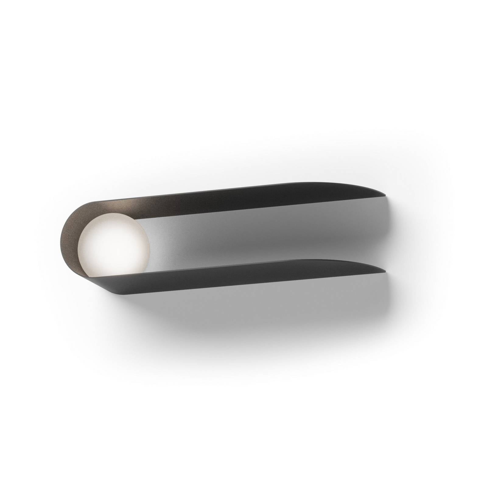 Fabbian Wandleuchte Comet, anthrazit, Metall, Glas, G9