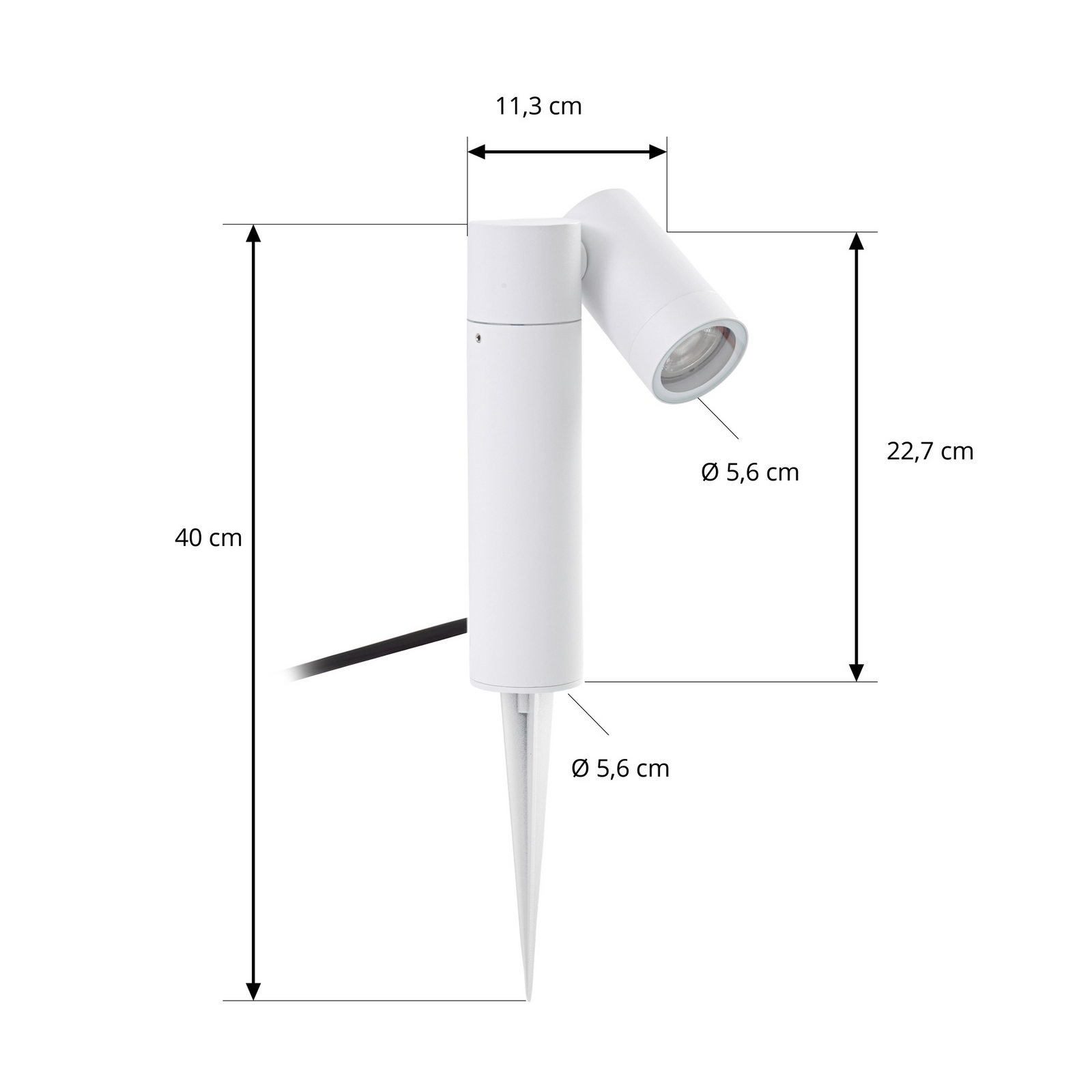 PRIOS prikspot Tulimar, 1-lamp, wit, IP65