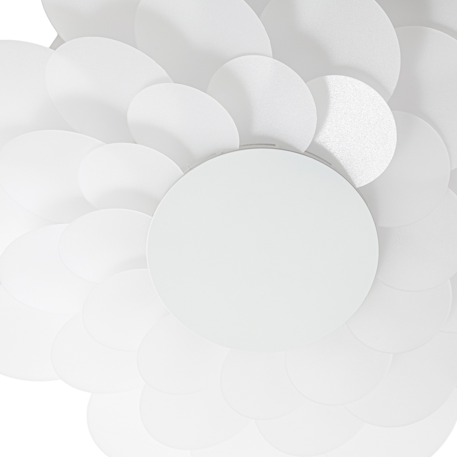 Applique murale LED Bloem, blanche, Ø 40 cm, à intensité variable, plastique - Applique murale LED Bloem, blanche, Ø 40 cm, à intensité variable, plastique -