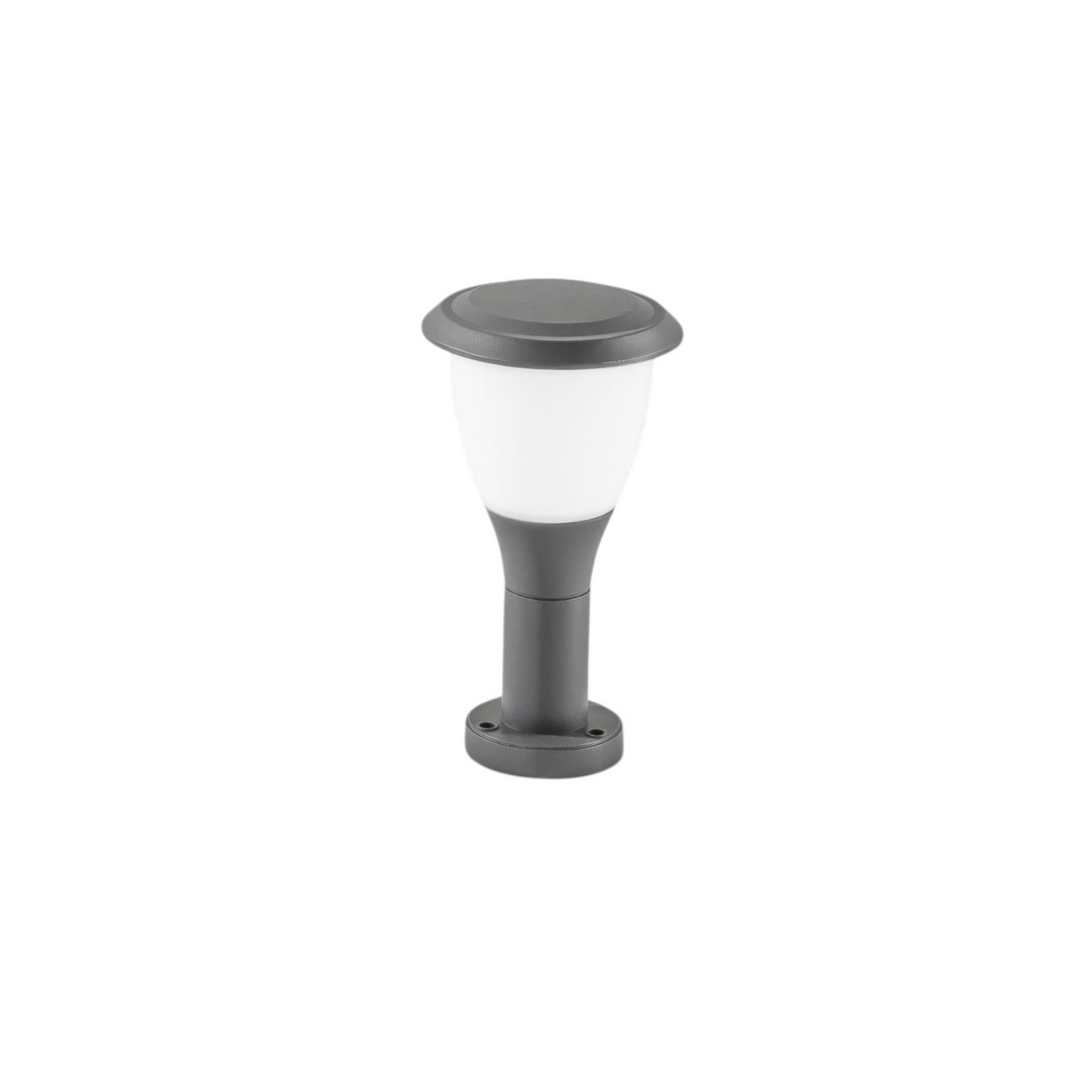 Thiago pillar light, 30 cm, dark grey, metal, E27, IP65