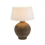Tischleuchte SORATTE, natur/écru, Höhe 48 cm, Mangoholz, E27