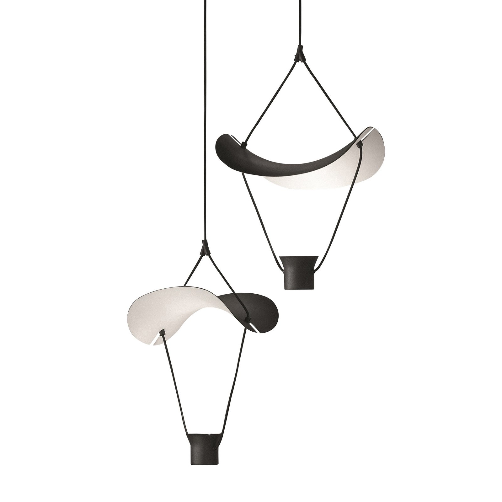 LED hanglamp Vollee S1 P, 44cm, down, zwart