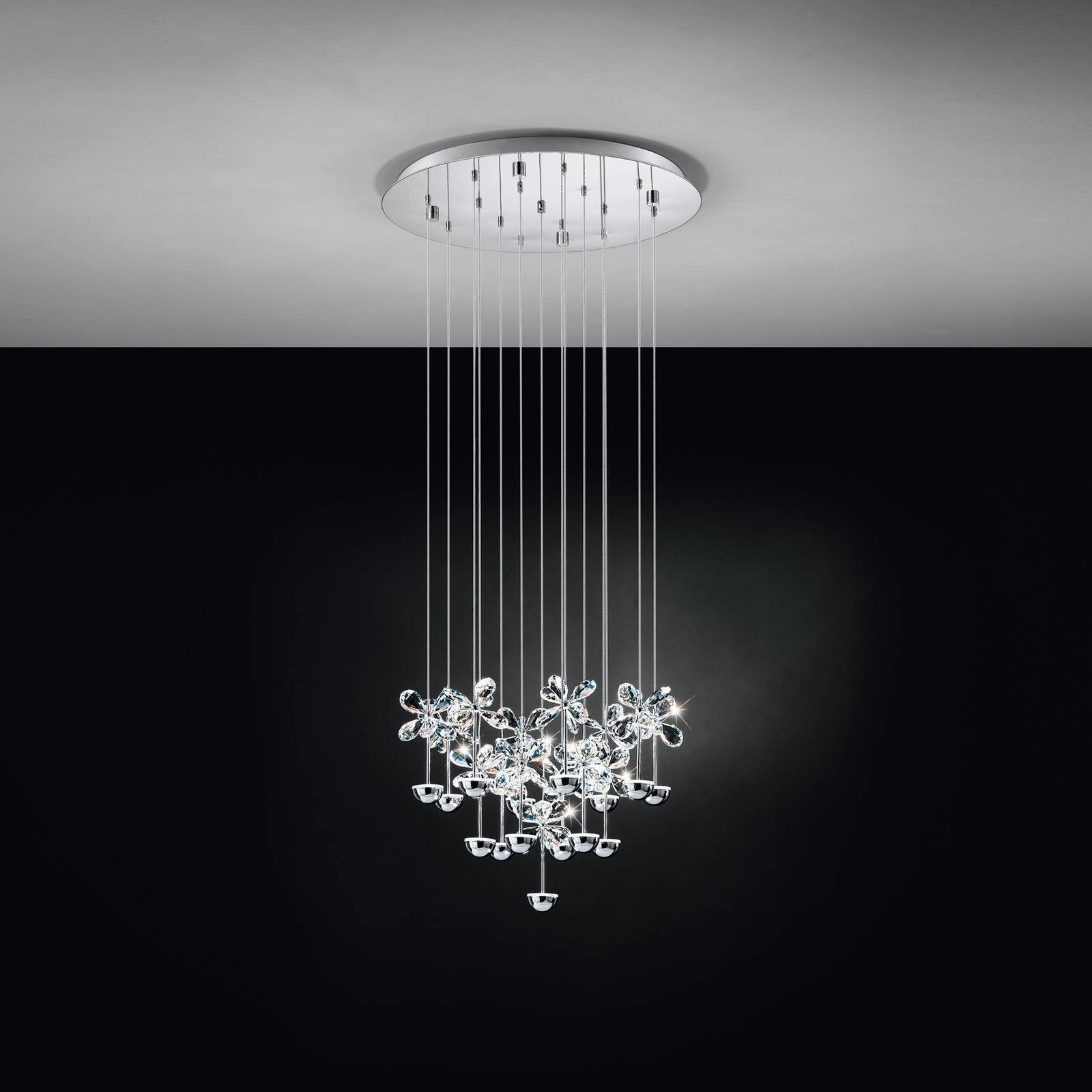 EGLO Stars Of Light Żyrandol LED Pianopoli chrom Ø 50 cm