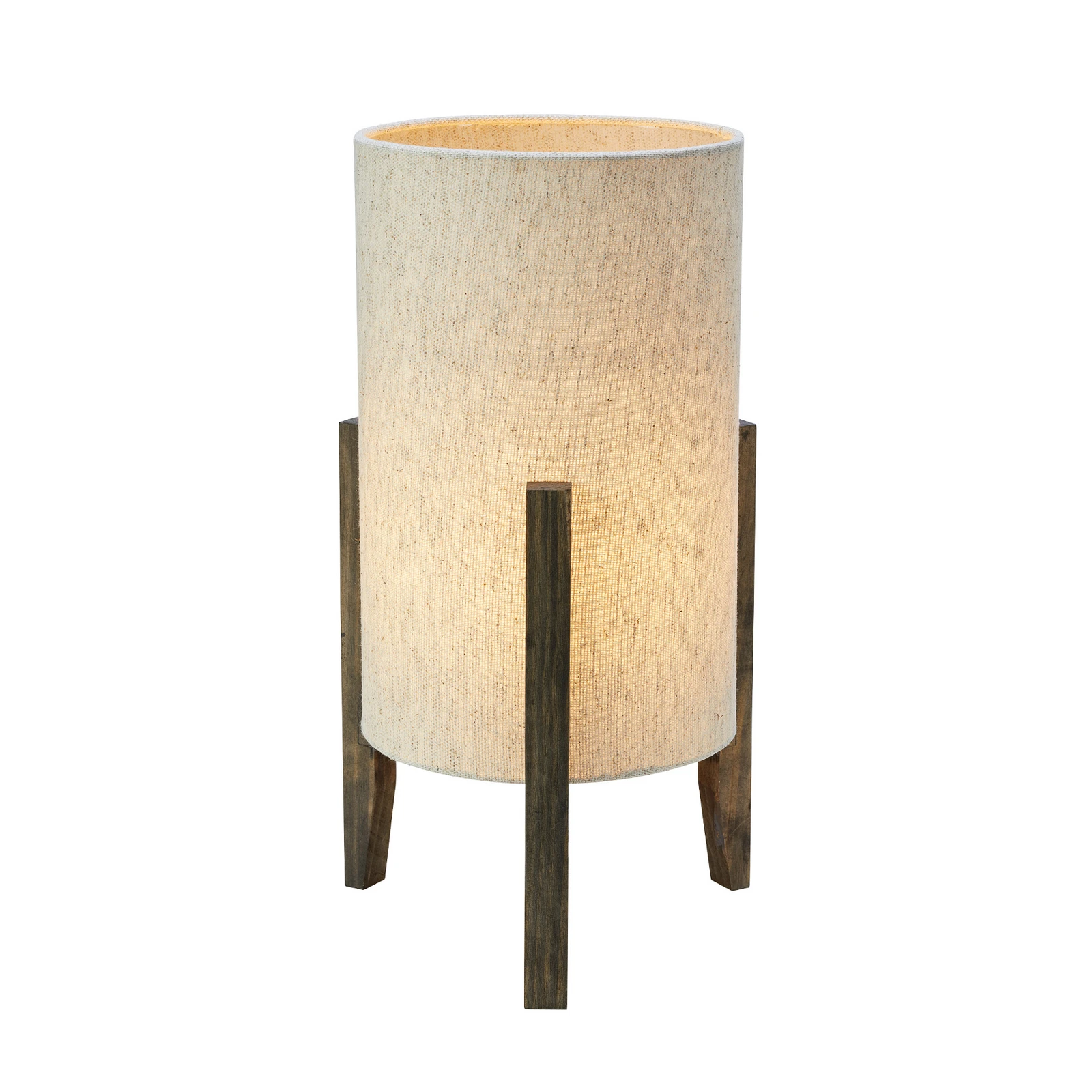 Galda lampa Eruca, augstums 39 cm, brūna/bēša, koks/lins