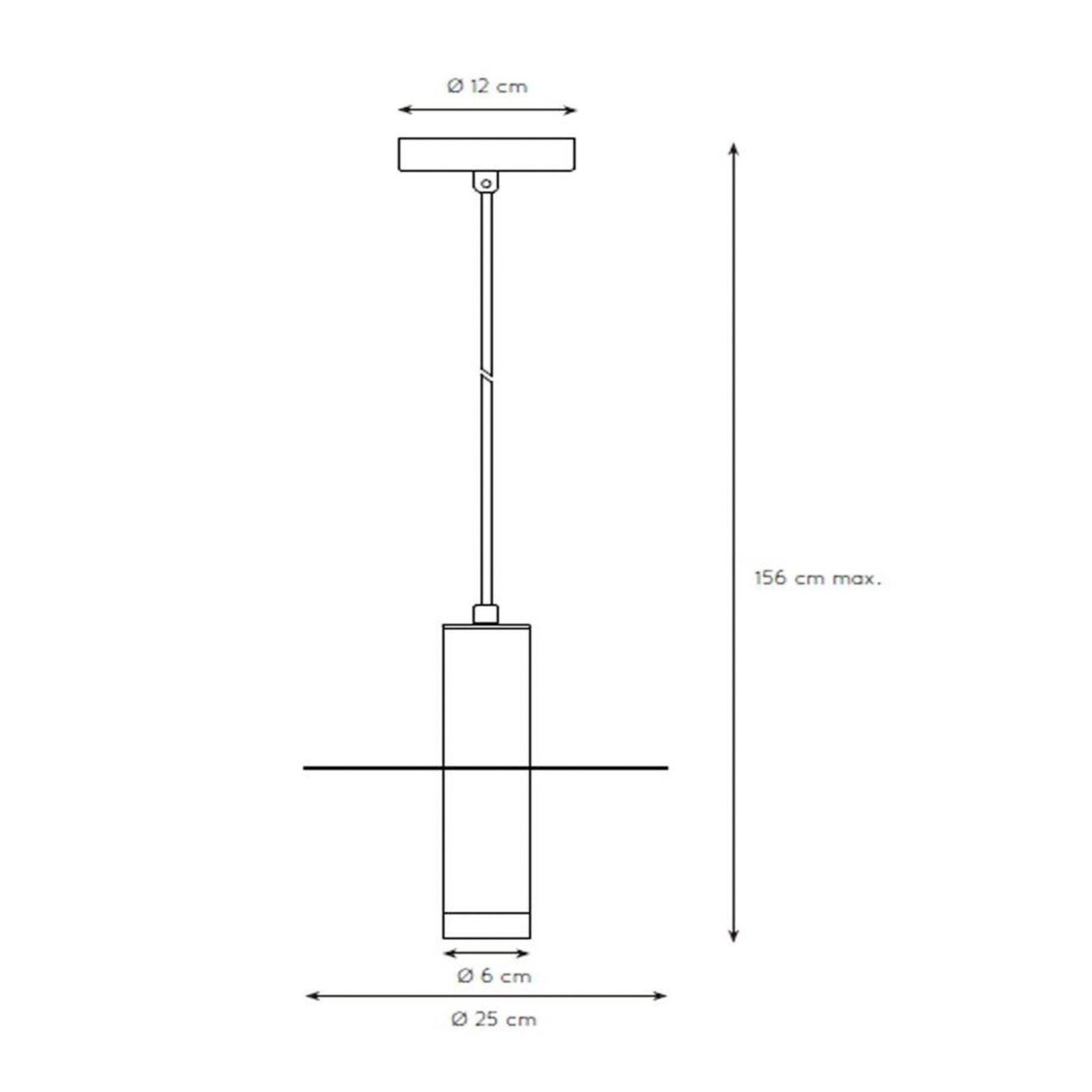 Selin viseća svjetiljka, Ø 25 cm, IP44, bijela