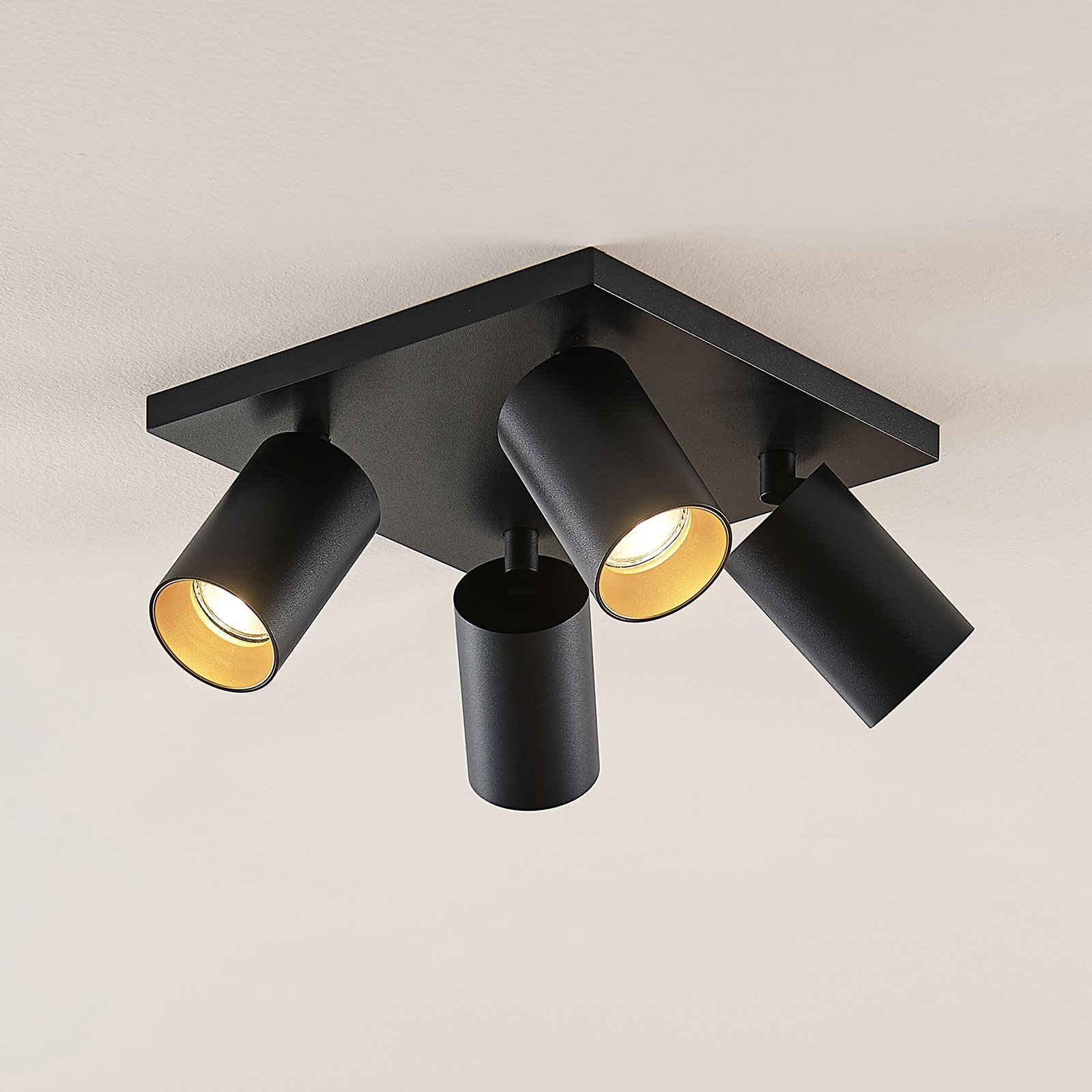 Brinja 4 Taklampe Black/Gold - Arcchio