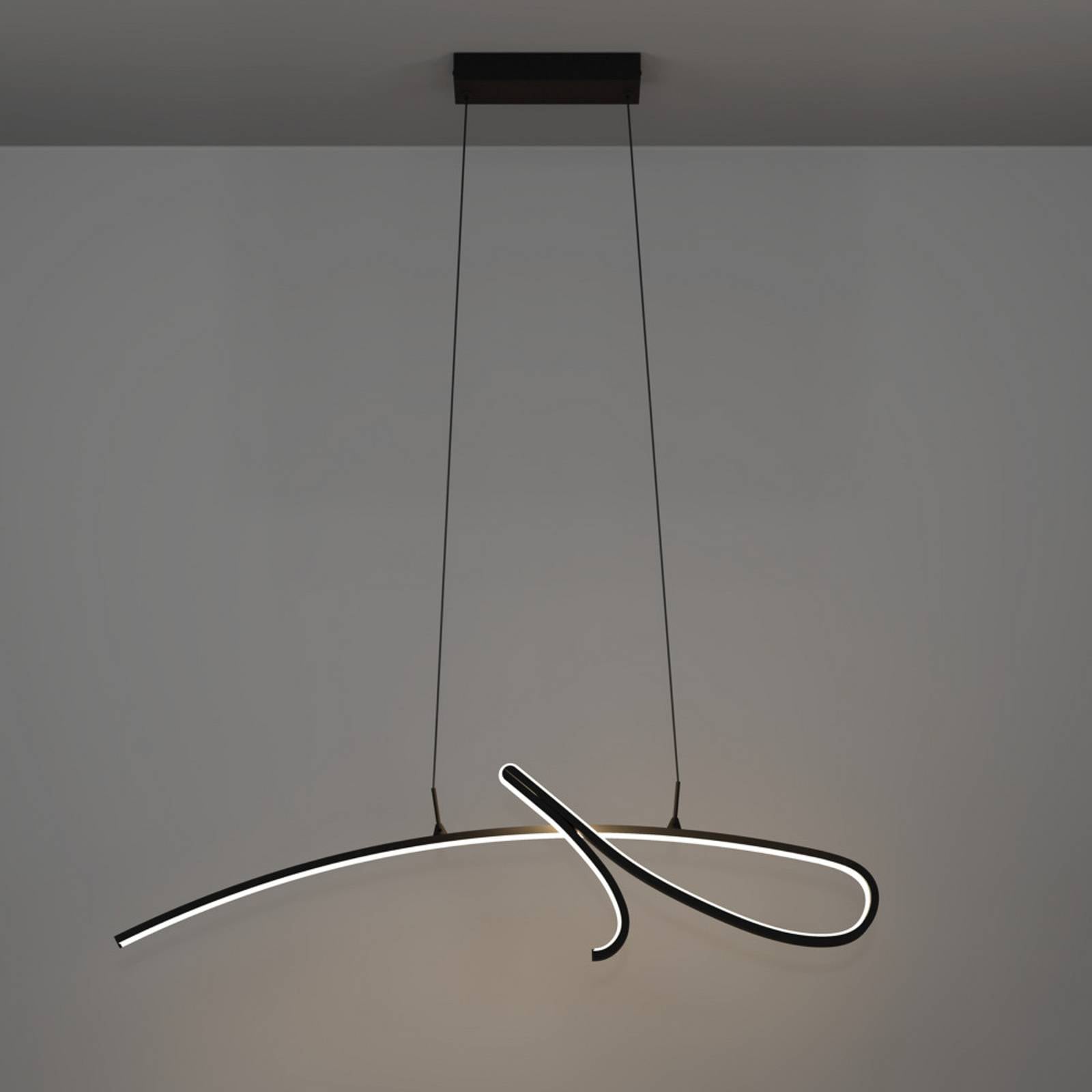 Żyrandol LED EGLO CARDONCITO, czarna, długość 96 cm, CCT