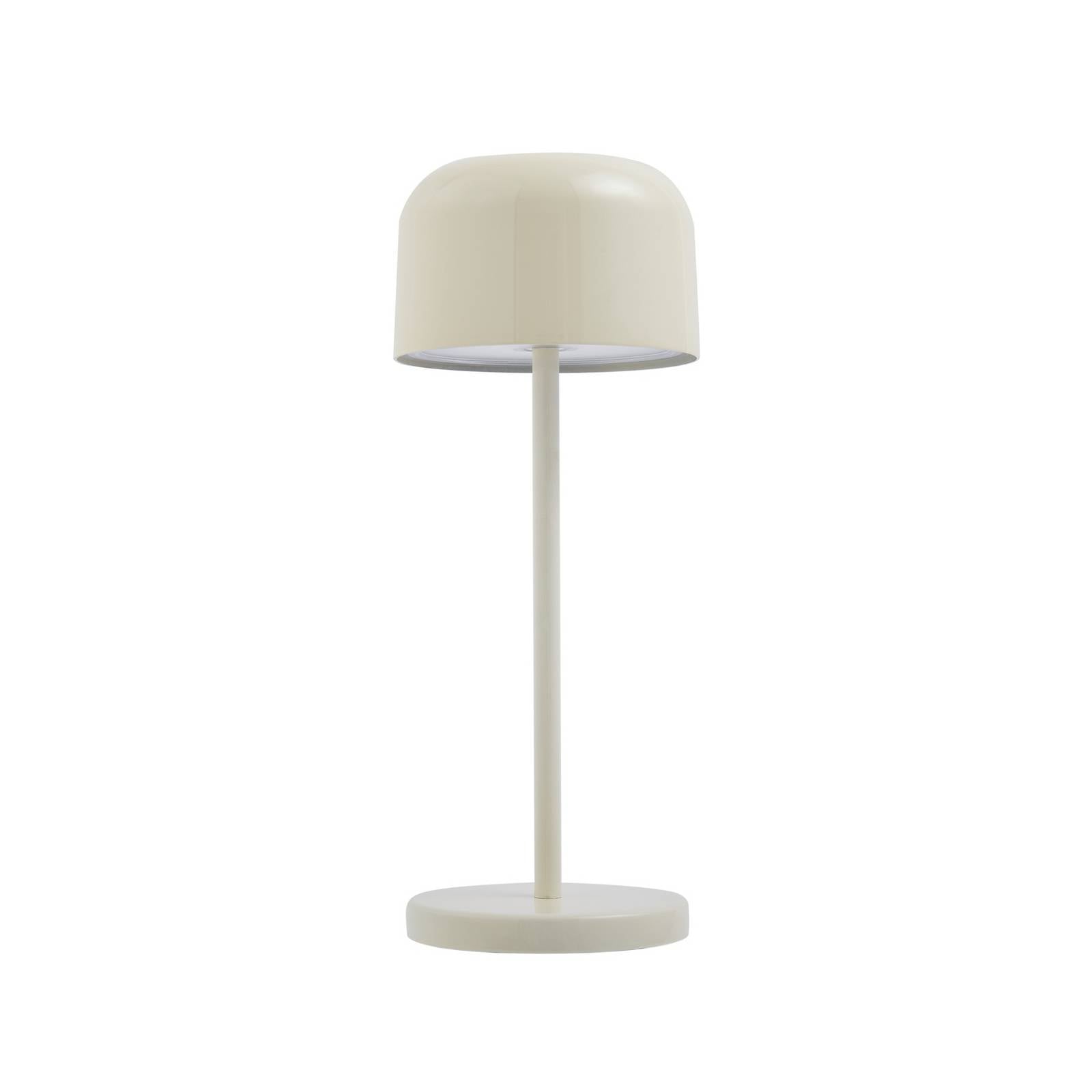 Lucande LED-Akku-Tischleuchte Quill, beige, CCT, dimmbar