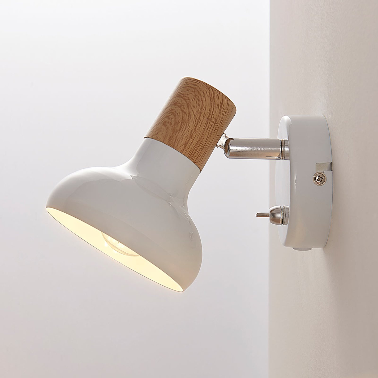 Fridolin Vegglampe White - Lindby