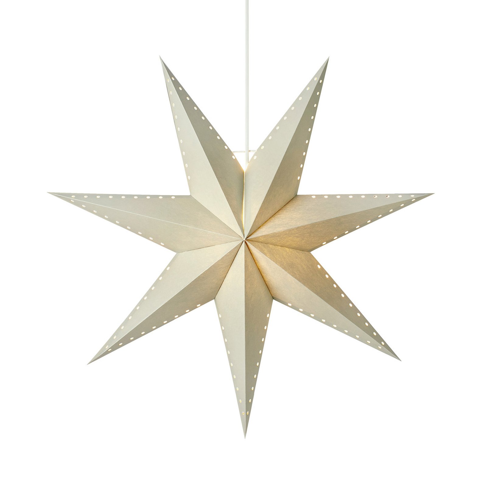 Dekoračná hviezda Lively, visiaca, sivá, Ø 60 cm