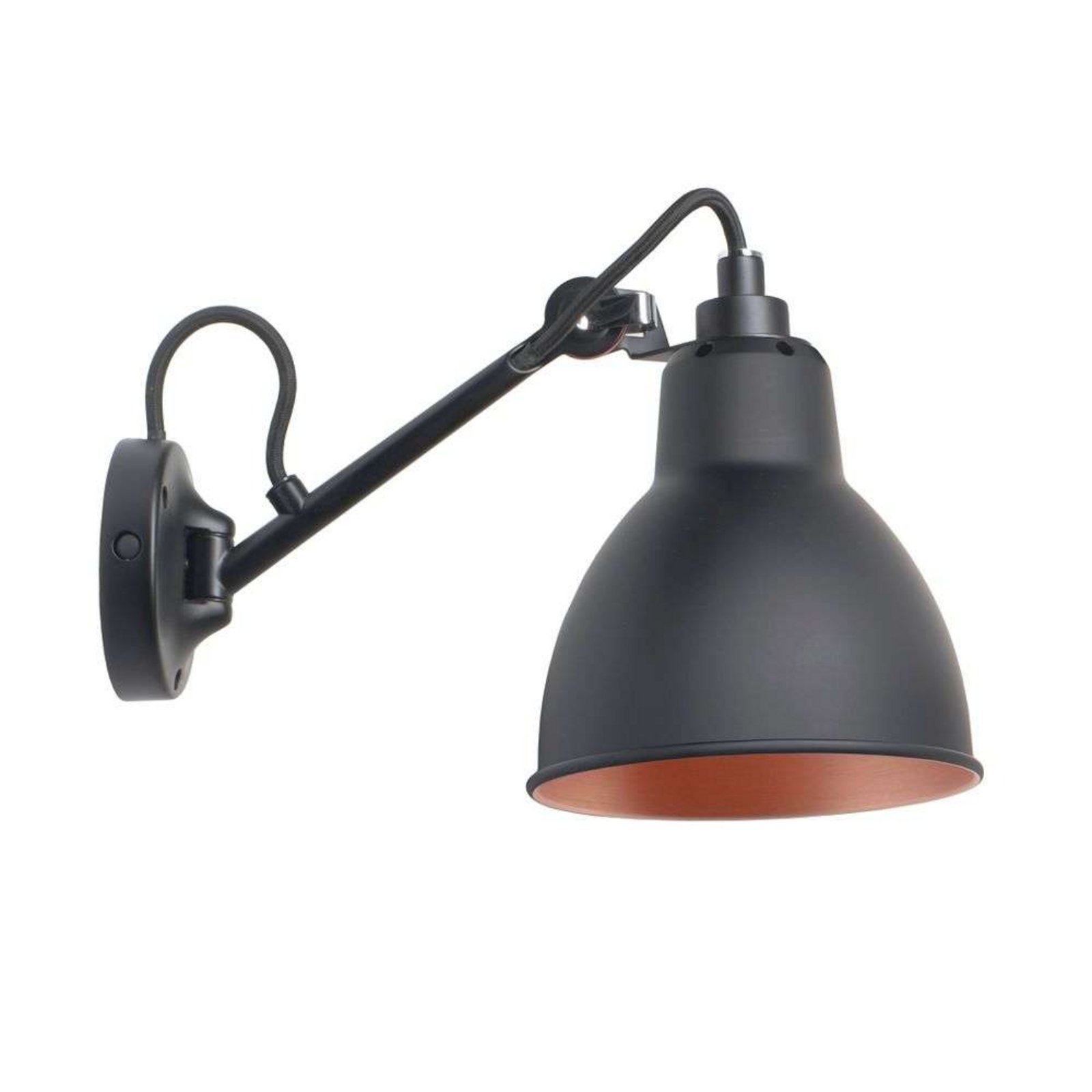 104 Candeeiro de Parede Black/Black/Copper - Lampe Gras