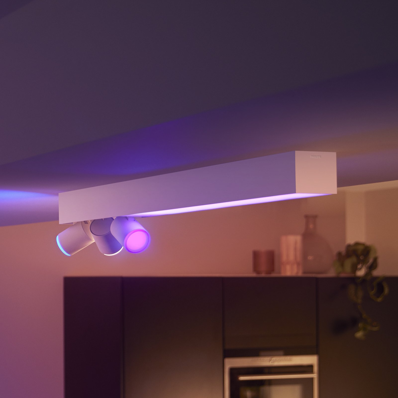 Philips Hue Centris LED-kattovalaisin, valkoinen, 3 valoa, RGB CCT