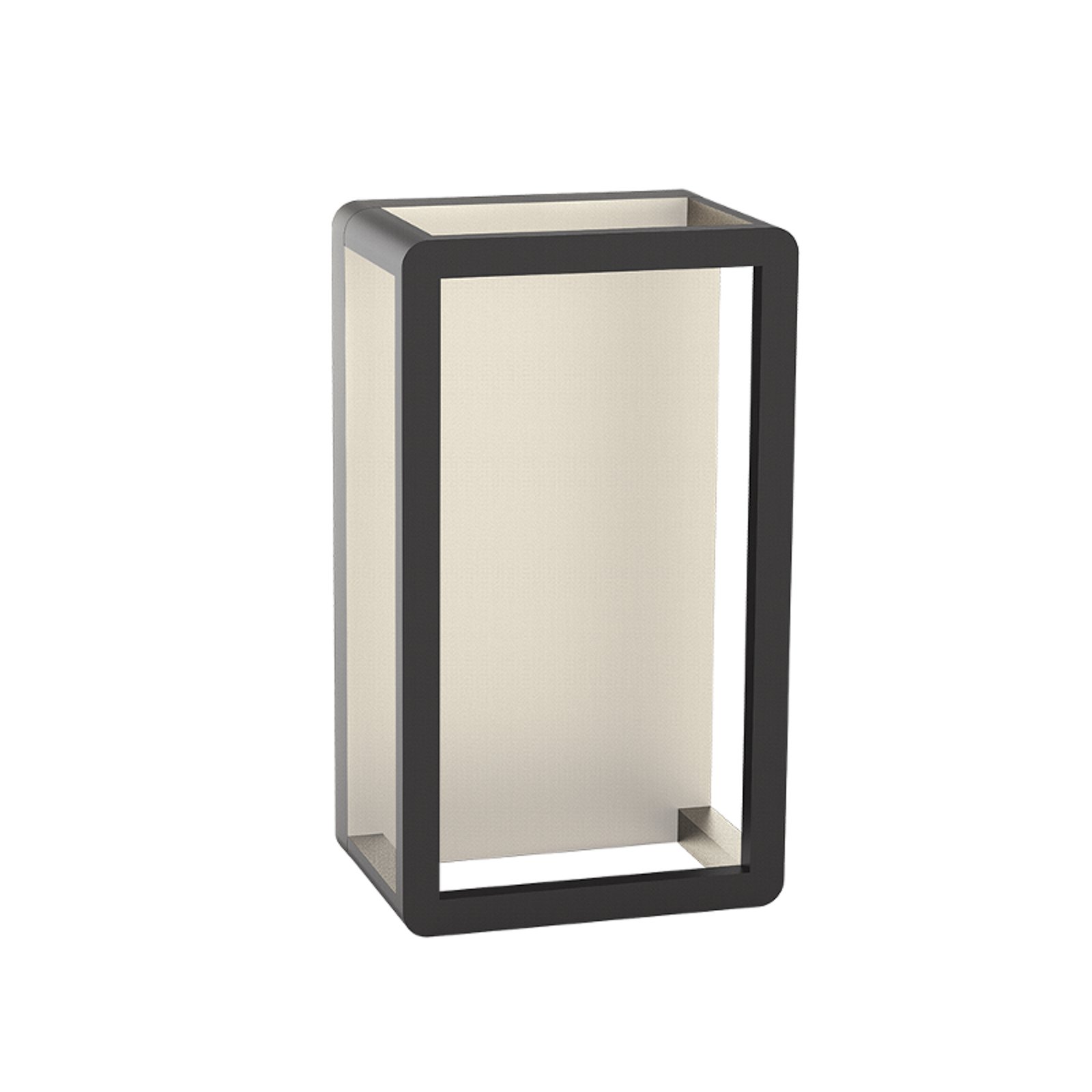 LED outdoor wall light E336, graphite-coloured, aluminium, PC, 3,000 K