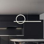Kitesurf LED pendant light with two light sources