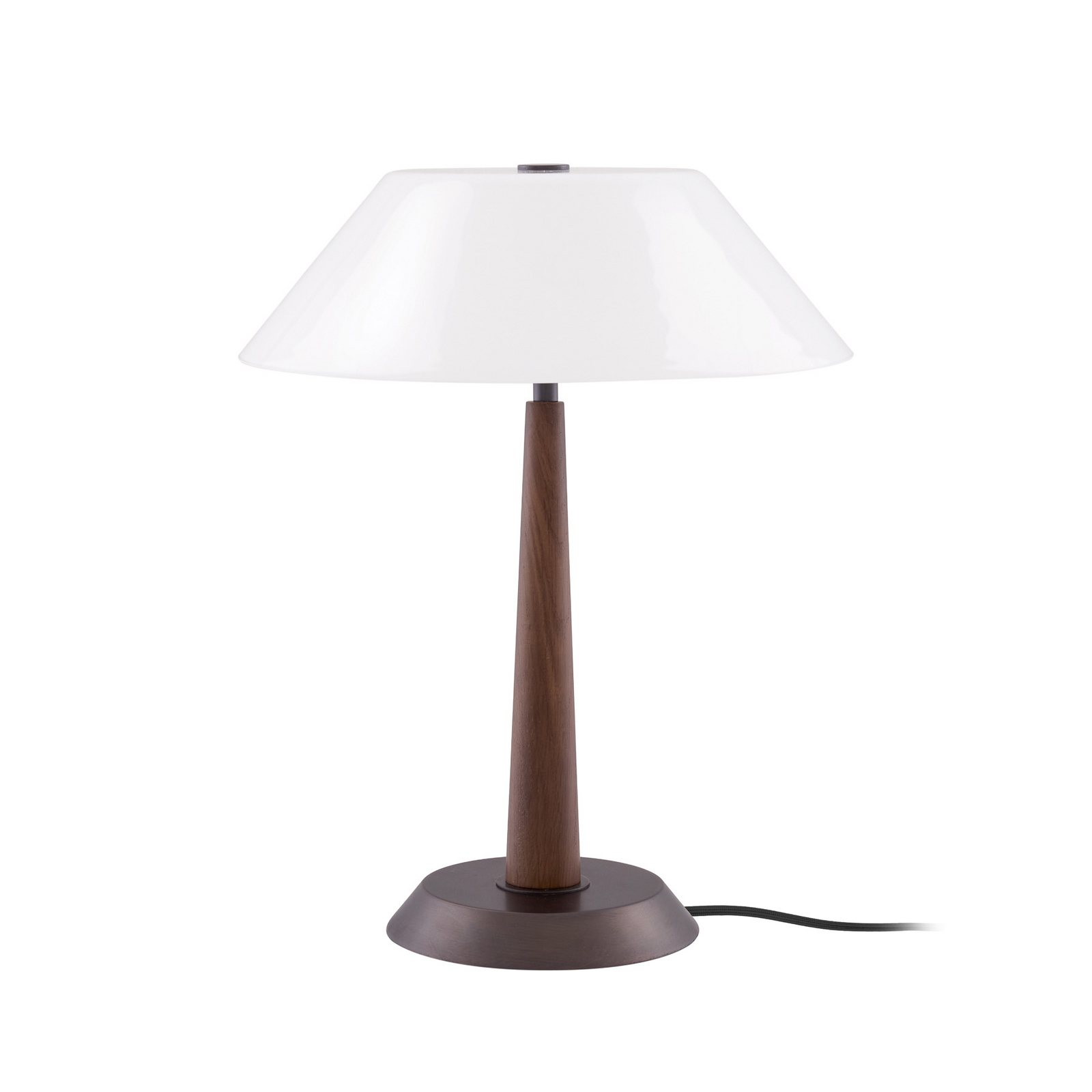 Lámpara de mesa Ligna, blanco/bronce/roble, 39 cm - Globen Lighting