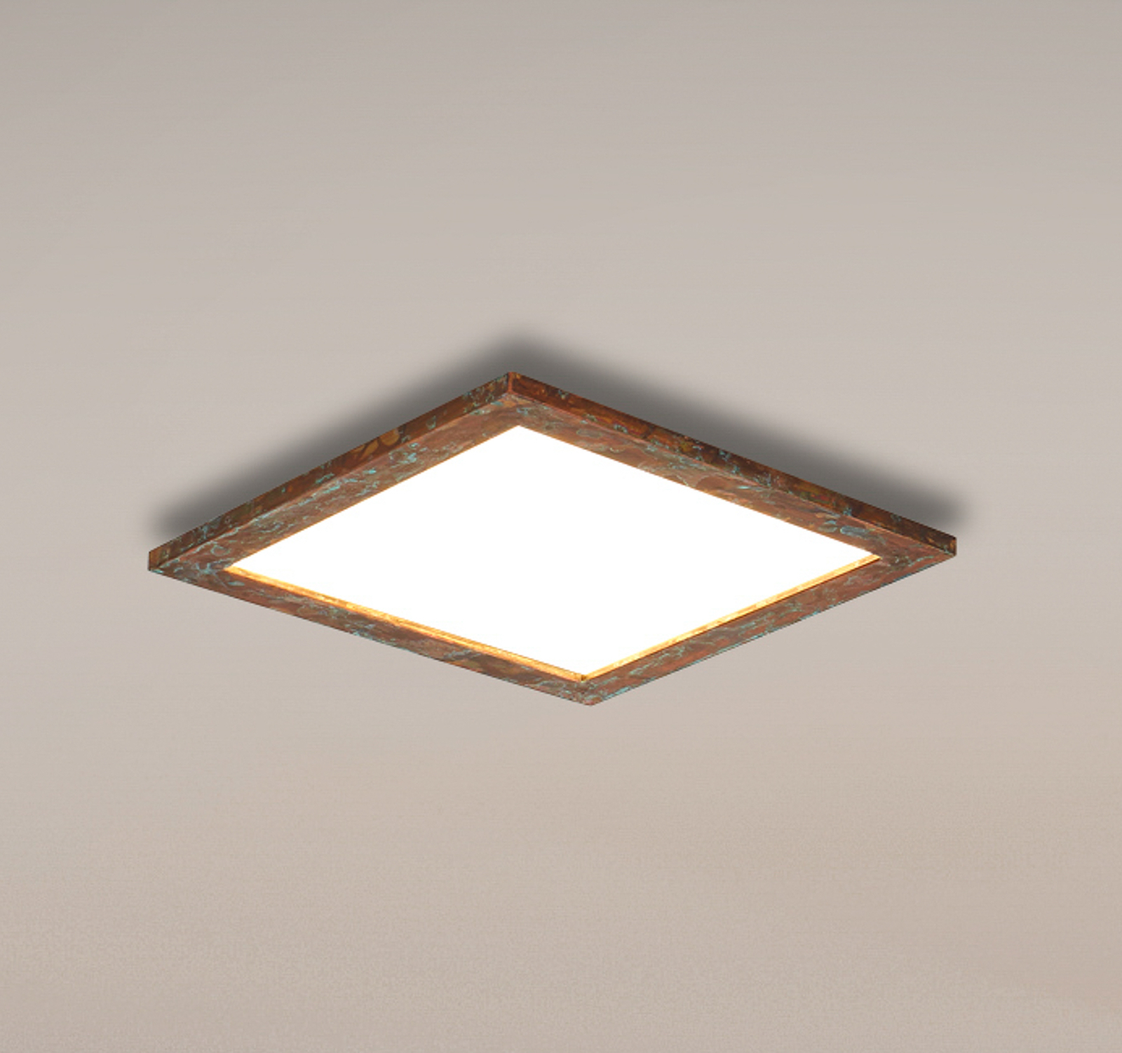 Lucande Aurinor LED-Panel Kupfer 45 cm