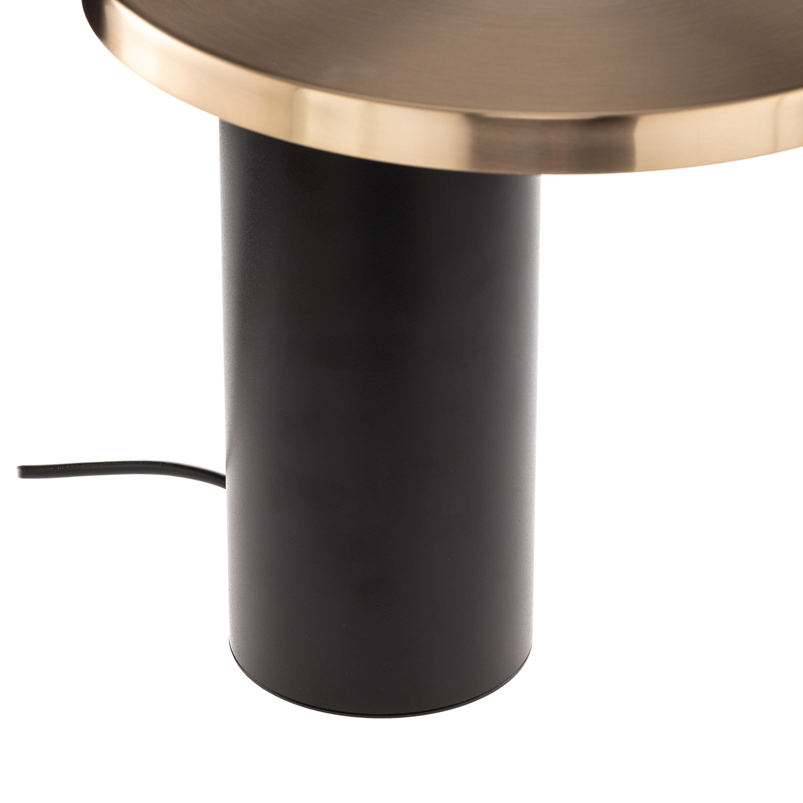 Oluce Cylinda LED-Tischleuchte schwarz-gold
