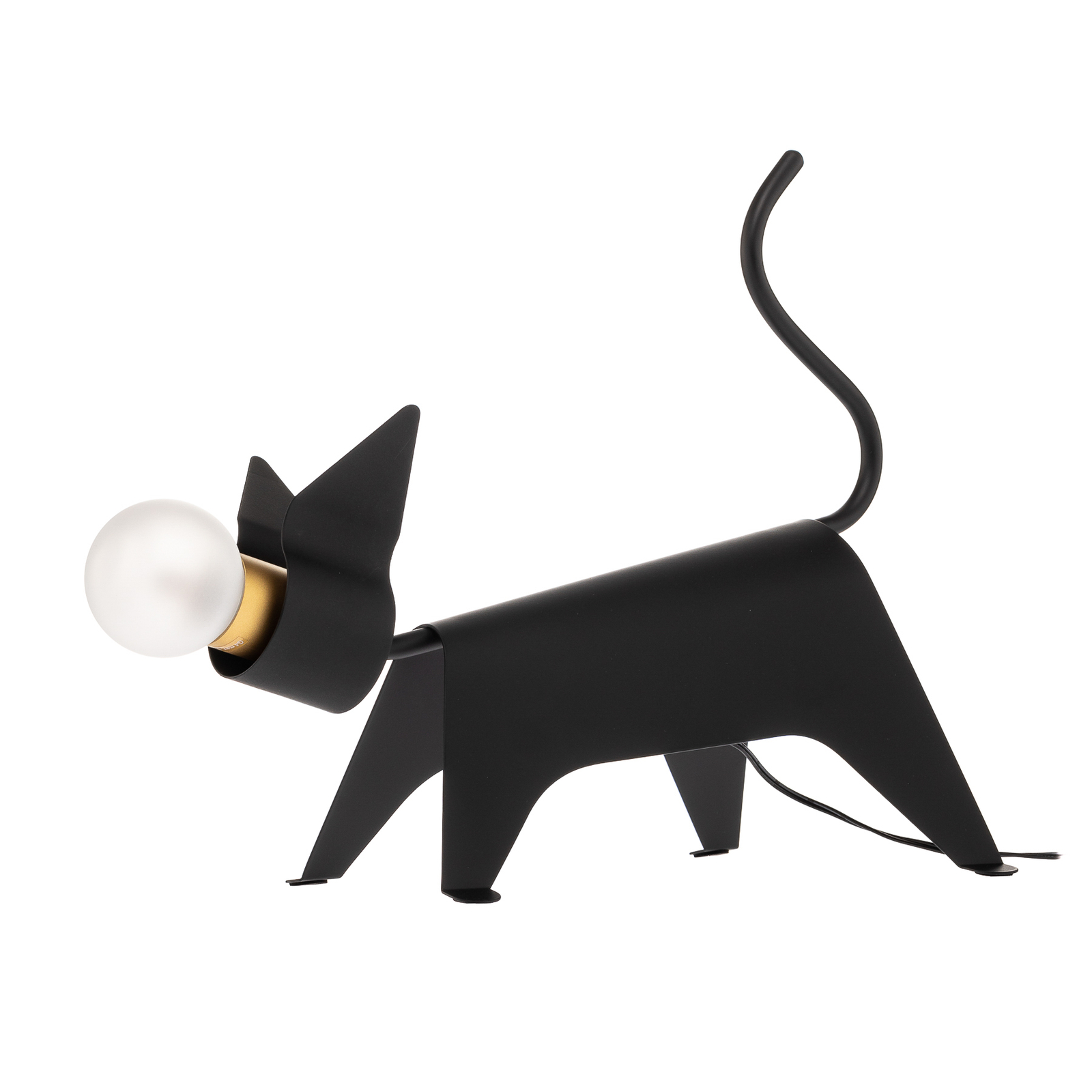 Lucande Idalina LED-pöytävalaisin, kissa, musta