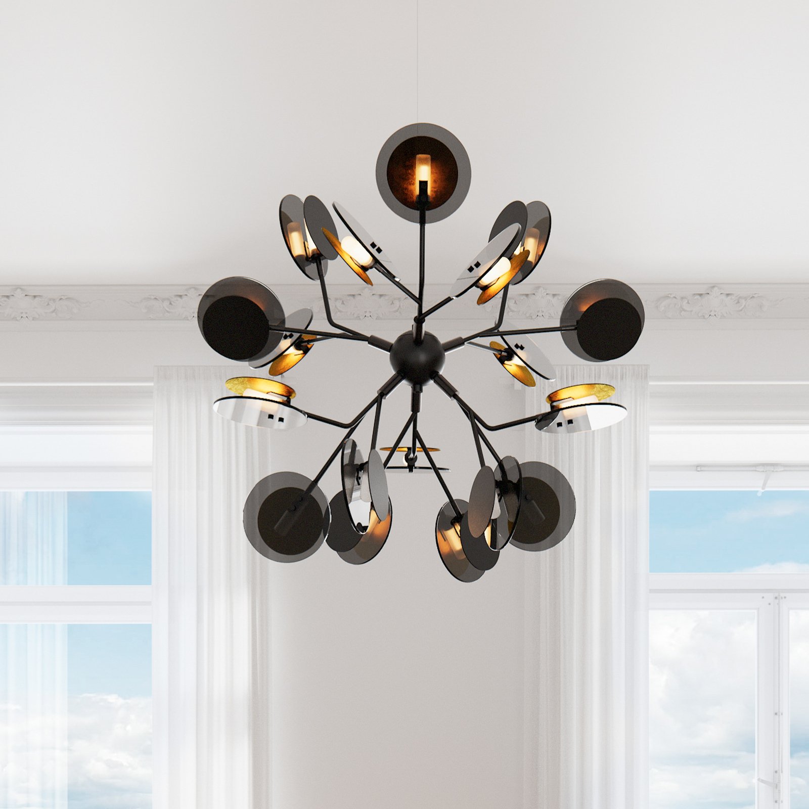 Turno Candelabro Black/Gold - By Rydéns