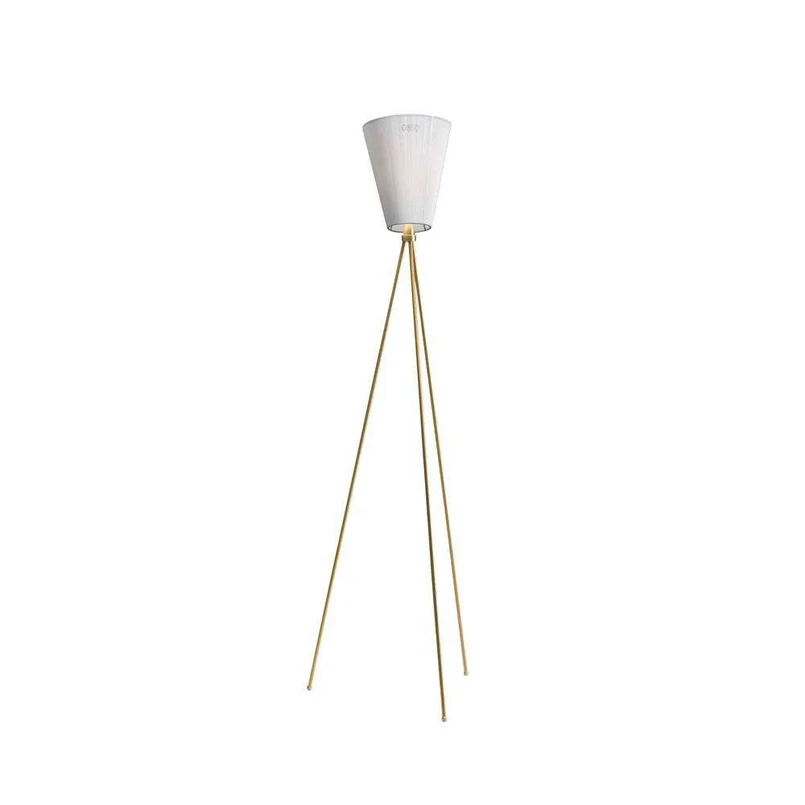 Northern - Oslo Wood Floor Lamp Gold/White
