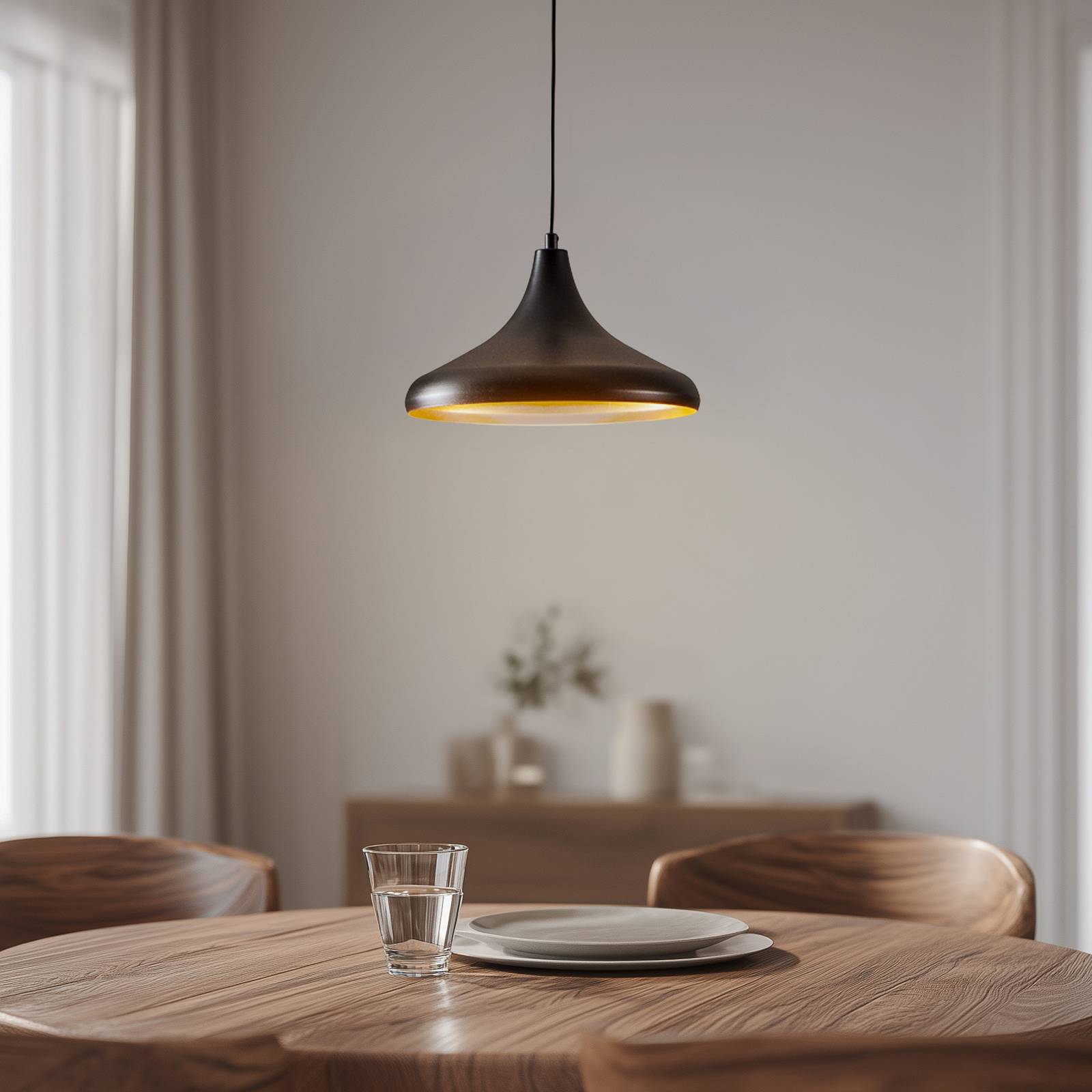 Hängelampe AV-4106-M8-BSY-29 Schwarz/Gold Ø 29cm günstig online kaufen