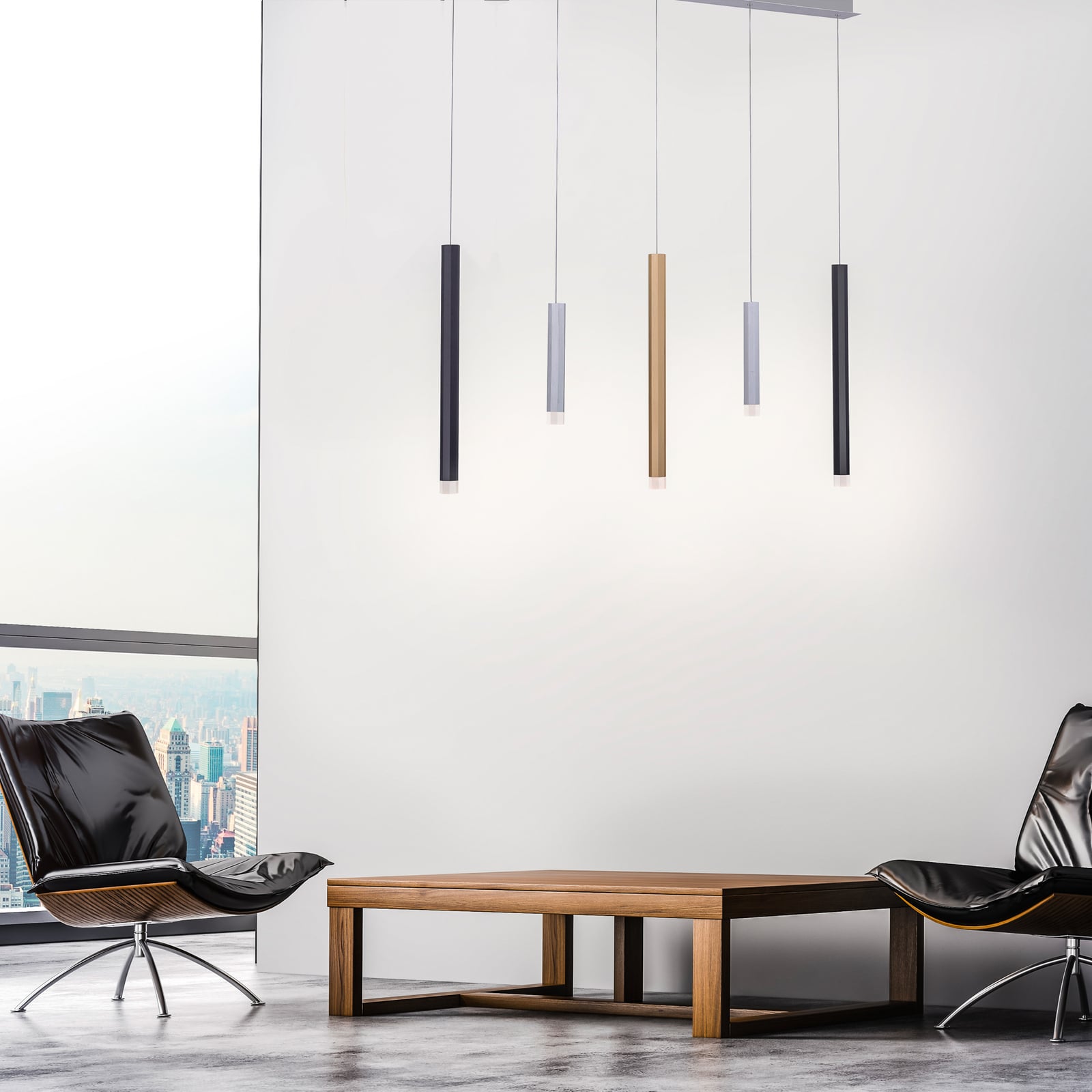 Gemin LED-Pendelleuchte, bunt, 5-flammig - PURE Gemin LED-Pendelleuchte, bunt, 5-flammig - PURE