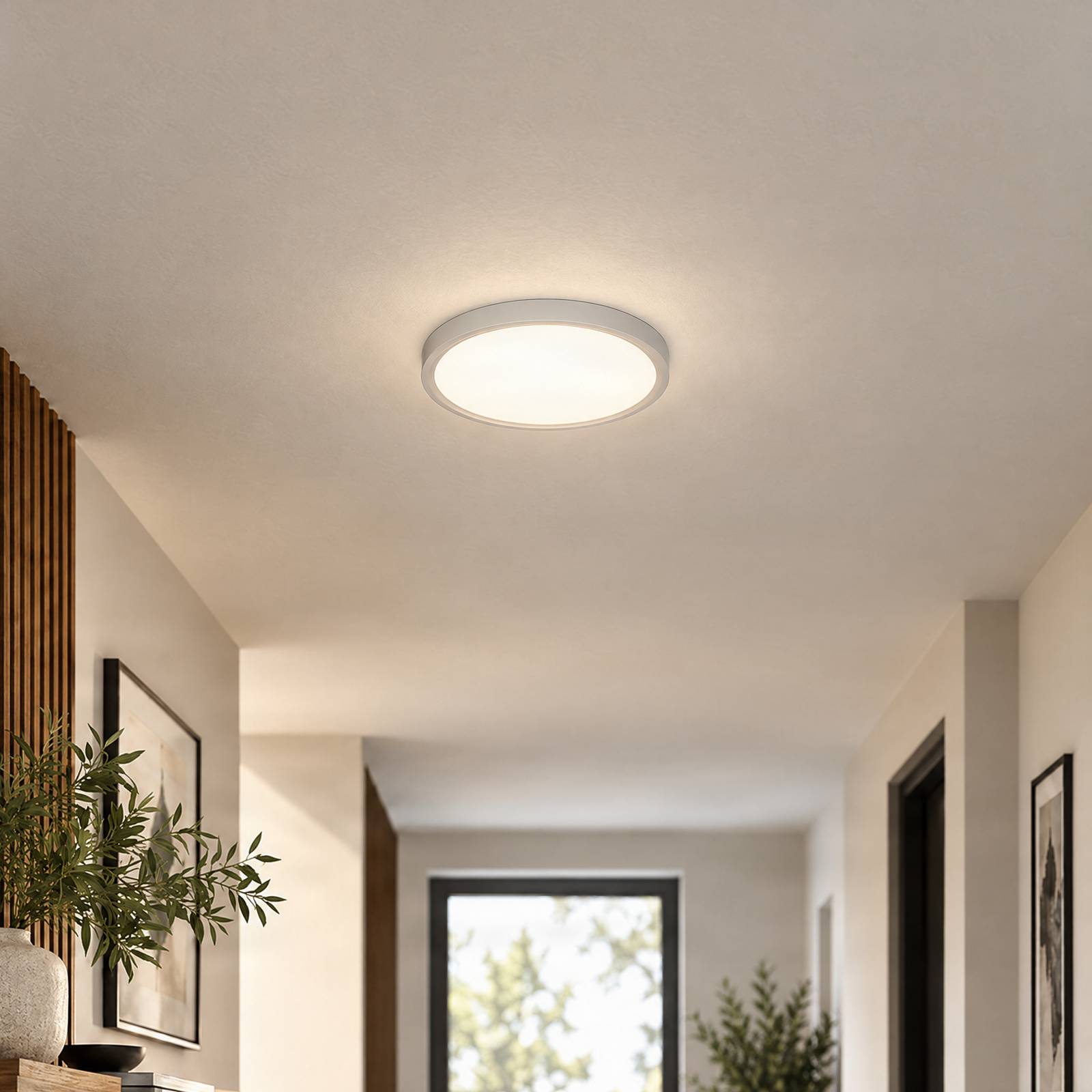 Lindby LED plafondlamp Pravin, Ø 30 cm, CCT, wit