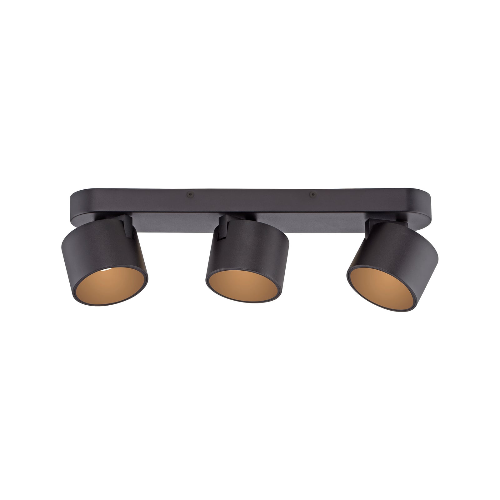 Cup LED-Deckenspot, schwarz, 56 cm, Metall 3-flg. - PURE