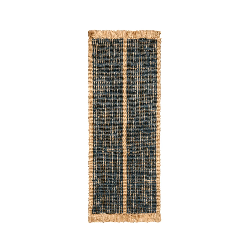 ferm LIVING – Athens Stripes Matta 80×200 Natural/Ink Blue