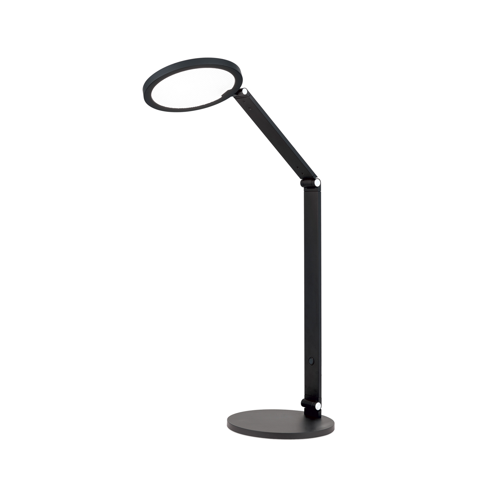 Lampe de table LED Fati, noir, hauteur 60 cm, aluminium, variateur