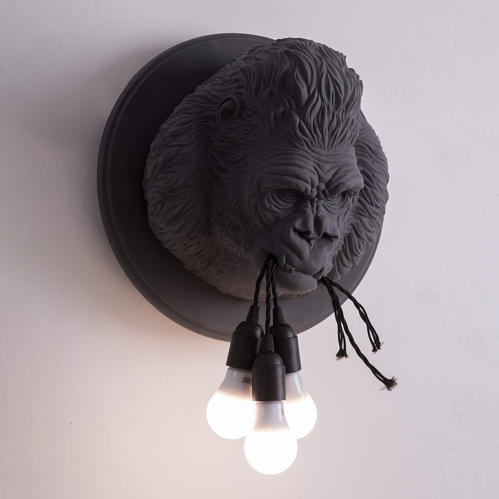 Karman Ugo Rilla - designer wall light, grey, for Living / Dining Room, ceramics, E27, 10 W, energy efficiency: A++