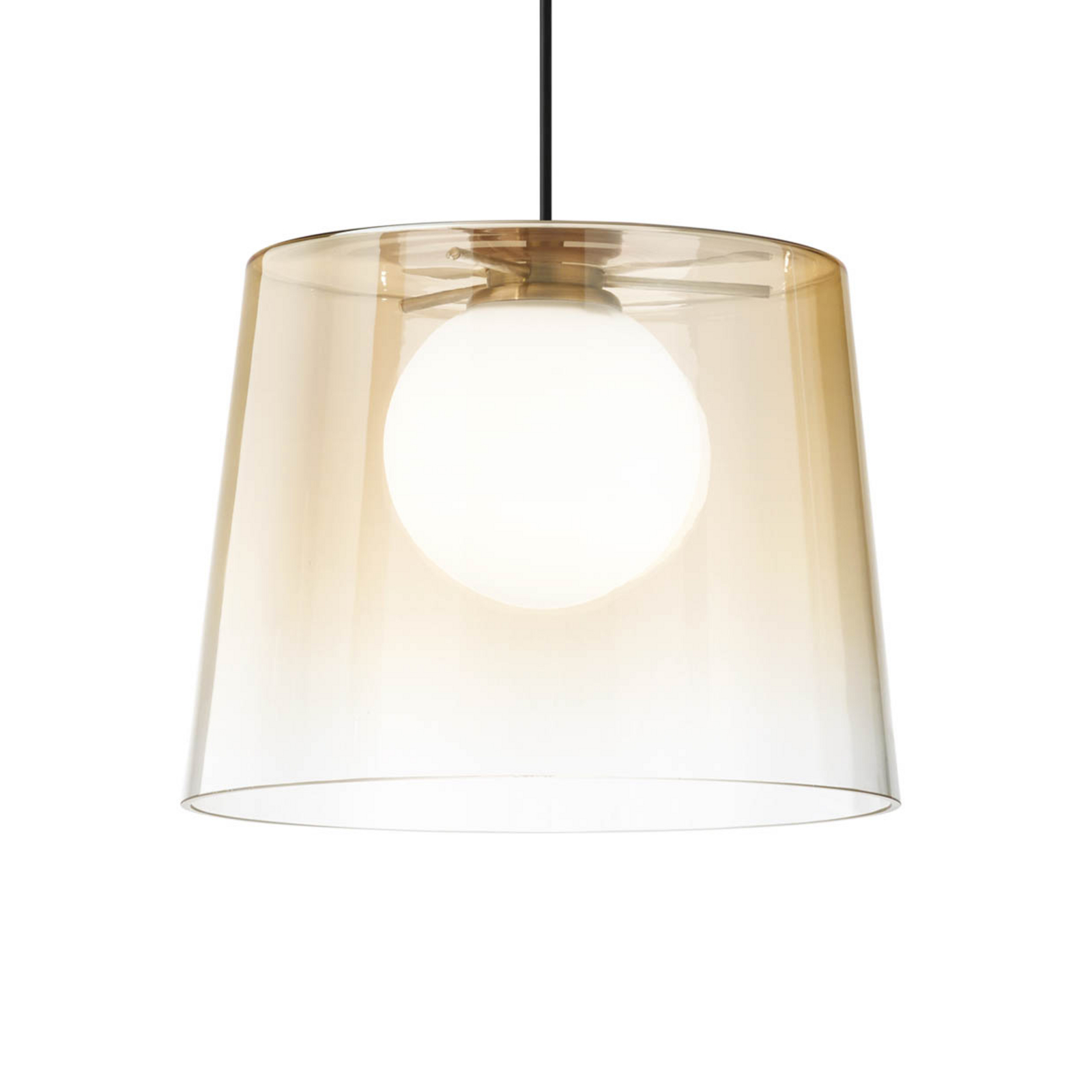 Ideal Lux Fade LED Hanglamp Amber transparant Lampen24 nl