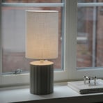 Can table lamp, white/grey, height 57 cm, ceramic, textile